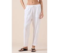 Calzedonia Pantaloni Lunghi Lino e Viscosa Donna Bianco Taglia S