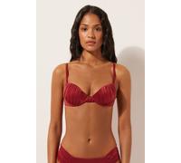 Calzedonia Push up Imbottito Costume Shiny Satin Donna Rosso Taglia 1