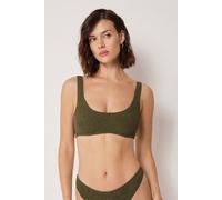 Calzedonia Top Canotta Costume Crinkle Waves Donna Verde Taglia 4