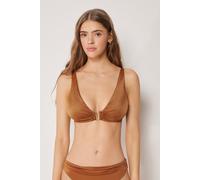 Calzedonia Top Canotta Costume Shiny Satin Donna Marrone Taglia 5