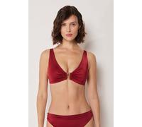 Calzedonia Top Canotta Costume Shiny Satin Donna Rosso Taglia 2