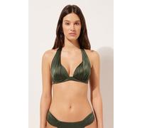 Calzedonia Triangolo Imbottito Costume Shiny Satin Donna Verde Taglia 4