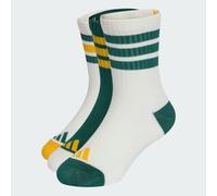 Calzettoni 3-Stripes imbottiti confezione da 3 paia bambini e bambine Off White / Collegiate Green / Off White 28-30
