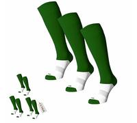 Calzettoni da Calcio SET 3 PEZZI - 10 Colori Disponibili - Calza da Calcio per Uomo, Ragazzo e Bambino (IT, Testo, L, Regular, Regular, 41-46, Verde)