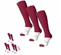 Calzettoni Da Calcio Set 3 Pezzi - 10 Colori Disponibili - Calza Uomo, Ragazzo, Bambino (IT, Testo, L, Regular, Regular, 41-46, GRANATA)