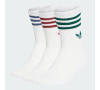 Calzini 3 pairs 3-Stripes White / Preloved Ruby / Preloved Ink / Collegiate Green 43-45