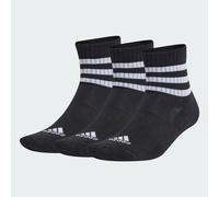 adidas Unisex - Adulto 3-Stripes Cushioned Sportswear Mid-Cut Socks 3 Pairs, Black / White, 8.5-10