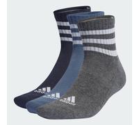 adidas Unisex - Adulto 3-Stripes Cushioned Sportswear Mid-Cut Socks 3 Pairs, Legend Ink/Preloved Ink S24 / Dark Grey Heather, 6.5-8