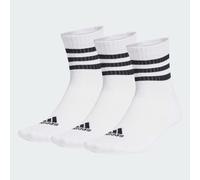 adidas 3-stripes Cushioned Sportswear Mid-cut 3 Pairs Socks Calzini, Bianco, 34-36 Unisex - Adulto
