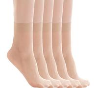 Calzini 5 Paia da donna Gambaletti Senza pressione Leggeri e confortevoli Tutti i giorni Materiale Taglia unica,Calzini da Donna Alla Moda, Calzini da Donna per Scarpe Sportive (Beige, One Size)
