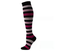 Calzini a Compressione Graduata Donna, Calze Trekking Donna Traspiranti Antiscivolo Corsa Tieniti al Caldo Calze Sporting Lunghi Comodi Casual Elasticità per Sport in Bici Viaggi