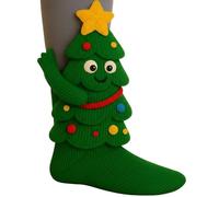 Calzini a forma di animale in maglia 3D, in morbido cotone caldo lavorato a mano, calzini invernali caldi e divertenti, regalo di Natale per ragazze adolescenti, Albero di Natale, Taglia unica