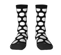 Calzini A Metà Polpaccio Black And White Polka Dot Pattern Socks Calcio Traspirante Calze Ciclismo Resistente Calzini Sportivi Per Marito Corsa Palestra
