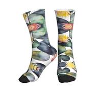 Calzini A Metà Polpaccio Black Lily Pads 1 Print Socks Calcio Elastico Calze Ciclismo Antiscivolo Sport Calzettoni Per Corsa Palestra Marito 40CM