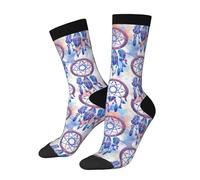Calzini A Metà Polpaccio Blue Watercolor Modern Boho Calze Ciclismo Elastico Calzini Sportivi Antiscivolo Calze Sportive Per Anniversario Ciclismo Marito