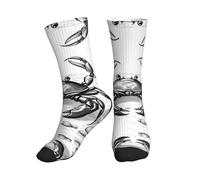 Calzini A Metà Polpaccio Cartoon Crab 1 Print Calze Sportive Traspirante Calzini Sportivi Comodo Sport Calzettoni Per Palestra Corsa Marito 40CM