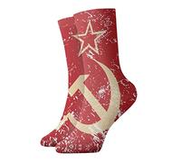 Calzini A Metà Polpaccio Communism Soviet Union Retro Flag Sport Calzettoni Elastico Calze Ciclismo Traspirante Calzini Sportivi Marito Percorsa Palestra
