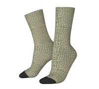 Calzini A Metà Polpaccio Crocodile Scales Texture Calzini Sportivi Resistente Sport Calzettoni Antiscivolo Socks Calcio Anniversario Perpalestra Ciclismo