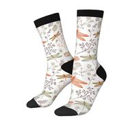 Calzini A Metà Polpaccio Dragonfly Wildflowers Calze Sportive Traspirante Sport Calzettoni Comodo Calzini Sportivi Per Ciclismo Marito Anniversario