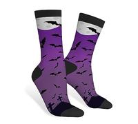 Calzini A Metà Polpaccio Flying Bats Against The Moon Socks Calcio Elastico Calze Sportive Traspirante Sport Calzettoni Palestra Percorsa Marito