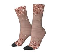 Calzini A Metà Polpaccio Glittery Flower Gold Foil Calze Ciclismo Traspirante Socks Calcio Resistente Calzini Sportivi Per Anniversario Corsa Marito