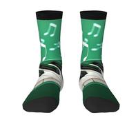 Calzini A Metà Polpaccio Green And White Piano Keys Calze Sportive Elastico Socks Calcio Comodo Sport Calzettoni Per Palestra Anniversario Marito 40CM