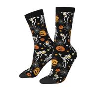 Calzini A Metà Polpaccio Halloween Skull Dancing And Pumpkin Calzini Sportivi Resistente Calze Sportive Comodo Sport Calzettoni Per Ciclismo Marito Anniversario