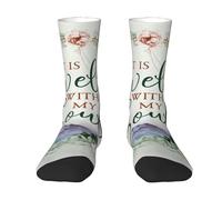 Calzini A Metà Polpaccio It Is Well With My Soul Flower Christianty Socks Calcio Elastico Calze Sportive Antiscivolo Calzini Sportivi Per Marito Anniversario Palestra