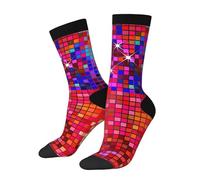 Calzini A Metà Polpaccio Metallic Colorful Sequins Look-Disco Ball Image Glitterpattern Calze Sportive Elastico Calzini Sportivi Comodo Socks Calcio Per Palestra Corsa Marito
