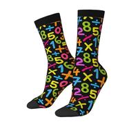 Calzini A Metà Polpaccio Numbers With Math Symbols Pattern Sport Calzettoni Resistente Calze Ciclismo Comodo Calzini Sportivi Per Ciclismo Corsa Marito