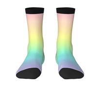 Calzini A Metà Polpaccio Pastel Rainbow Calze Ciclismo Resistente Sport Calzettoni Comodo Socks Calcio Per Palestra Anniversario Corsa