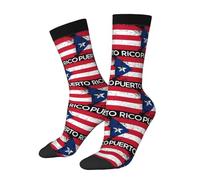 Calzini A Metà Polpaccio Puerto Rico Strong Calze Ciclismo Resistente Calzini Sportivi Elastico Socks Calcio Ciclismo Percorsa Marito