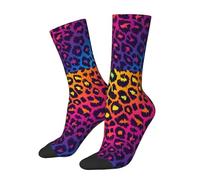 Calzini A Metà Polpaccio Rainbow Leopard Sport Calzettoni Comodo Socks Calcio Resistente Calzini Sportivi Per Palestra Corsa Ciclismo