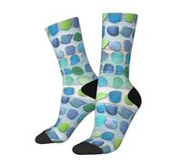 Calzini A Metà Polpaccio Sea Glass Beach Driftwood Calze Ciclismo Comodo Calze Sportive Elastico Calzini Sportivi Per Ciclismo Anniversario Corsa