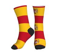 Calzini A Metà Polpaccio Spanish Flag Print Calzini Sportivi Elastico Calze Ciclismo Comodo Calze Sportive Per Palestra Corsa Marito 40CM