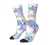 Calzini A Metà Polpaccio Watercolor Cute Axolotl Calze Sportive Antiscivolo Calzini Sportivi Comodo Socks Calcio Per Ciclismo Marito Anniversario