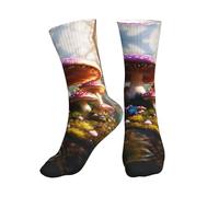 Calzini A Metà Polpaccio Wild Mushroom Print Socks Calcio Antiscivolo Calzini Sportivi Traspirante Calze Ciclismo Per Ciclismo Corsa Marito 40CM