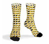 Calzini A Metà Polpaccio Yellow Police Tape Calzini Sportivi Antiscivolo Sport Calzettoni Comodo Calze Sportive Corsa Perciclismo Marito