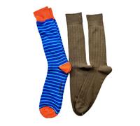 Calzini A Righe Da Uomo English Laundry, Blu/Marrone/Arancione - Taglia 6.5-12