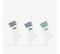 Calzini adida 3 tripe Crew ock 3 Pair White/ Rich Green/ Collegiate Green S
