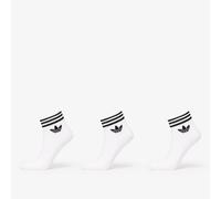 adidas Originals - Confezione da 3 paia di calzini alla caviglia bianchi con logo a trifoglio-Bianco 40-42