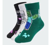 CALZINI ADIDAS MINECRAFT BAMBINI 3 PAIA PER CONFEZIONE Light Solid Grey / Collegiate Green / Black 28-30