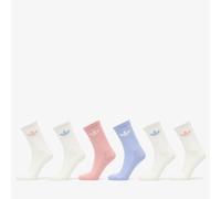 adidas Originals calzini crew con cuscinetto Trefoil 6 paia in chalk blue / wonder mauve 46-48
