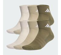 adidas Mixte Cushioned Essentials Ankle Socks 6 Pair Pack, olive strata/Wonder Cargo/wonder alumina, 10.5-12.5