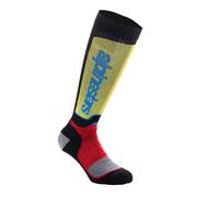 Calzini Alpinestars MX Plus nero-rosso fluo-giallo fluo-blu L