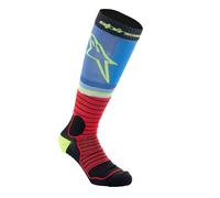 Calzini Alpinestars MX PRO nero-rosso fluo-giallo fluo-blu L