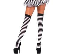Calzini Alti a Righe Leg Avenue - Bianco e Nero
