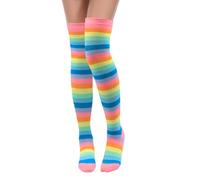 Calzini alti al ginocchio,1PCS calze al ginocchio arcobaleno,calzini donna lunghi,parigine donna invernali,arcobaleno calze parigine,calze lunghe donna,calze simpatiche donna,calze colorate donna