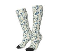 Calzini Alti Sono Abstract Botanical Florals 1 Print Calze Contenitive Comodo Sport Calzettoni Elastico Compressione Calze Per Giri In Bici Vene Varicose Infermiera 50Cm