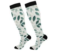 Calzini Alti Sono Aesthetics Eucalyptus Leafs Contenitive Donne Calzini Antiscivolo Calze Antitrombo Comodo Compressione Calze Per Recupero Vene Varicose Giri In Bici 50Cm